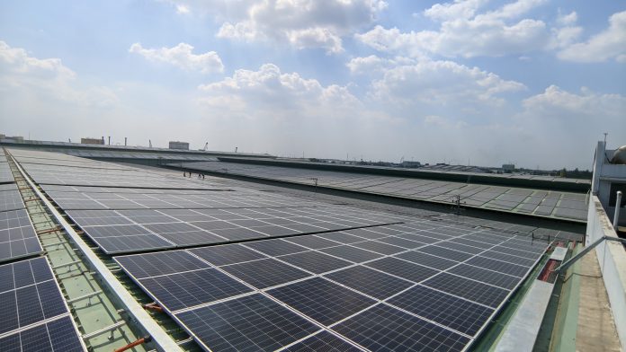 Hình ảnh dự án điện mặt trời mái nhà máy thép Cẩm Nguyên